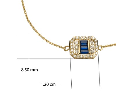 Foto 2 | Pulsera Baguette Horoz Oro 10k Azul