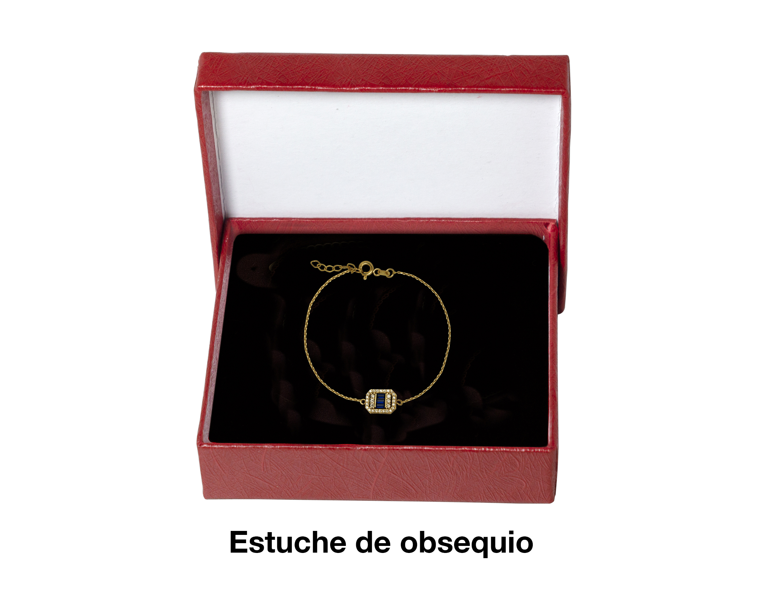 Foto 4 pulgar | Pulsera Baguette Horoz Oro 10k Azul