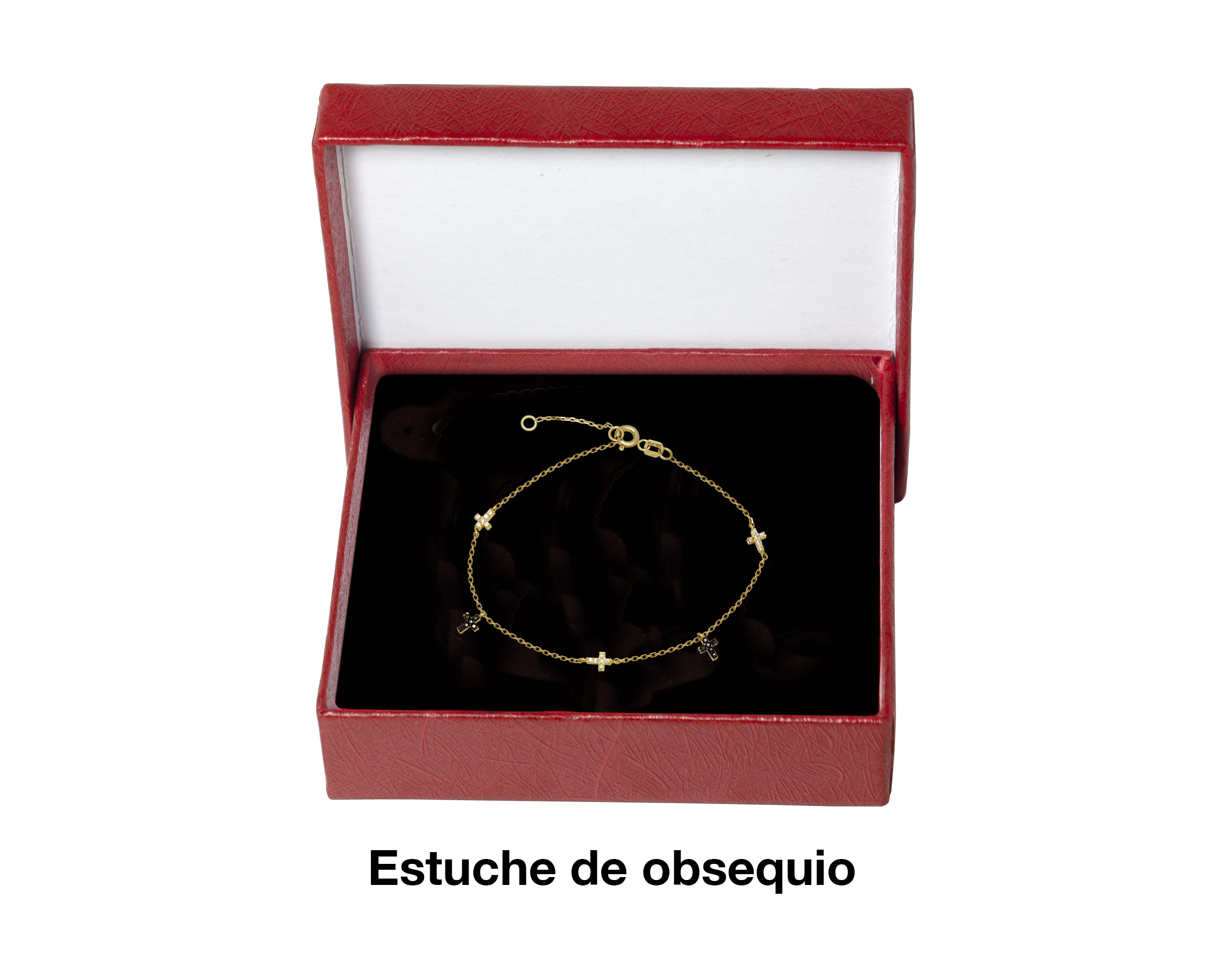 Foto 4 pulgar | Pulsera Cruces Oro 10k Horoz Ci121