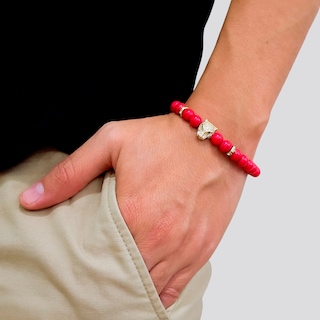 Foto 3 | Pulsera Roja Jaguar Piedra Zirconia