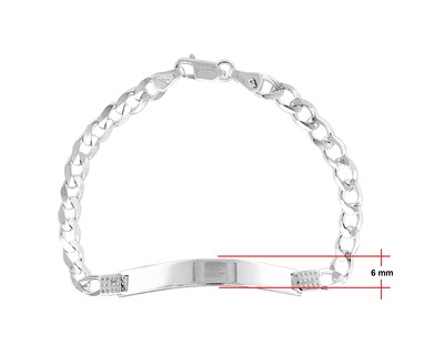 Foto 5 | Pulsera de Placa Plata 925 Horoz Cp560 Barbada 18 cm
