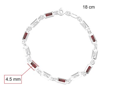 Foto 4 | Pulsera Cuadritos Horoz Plata 925 Cp594 18 cm