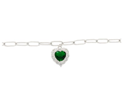 Foto 2 | Pulsera de Corazón Verde Horoz de Plata 925
