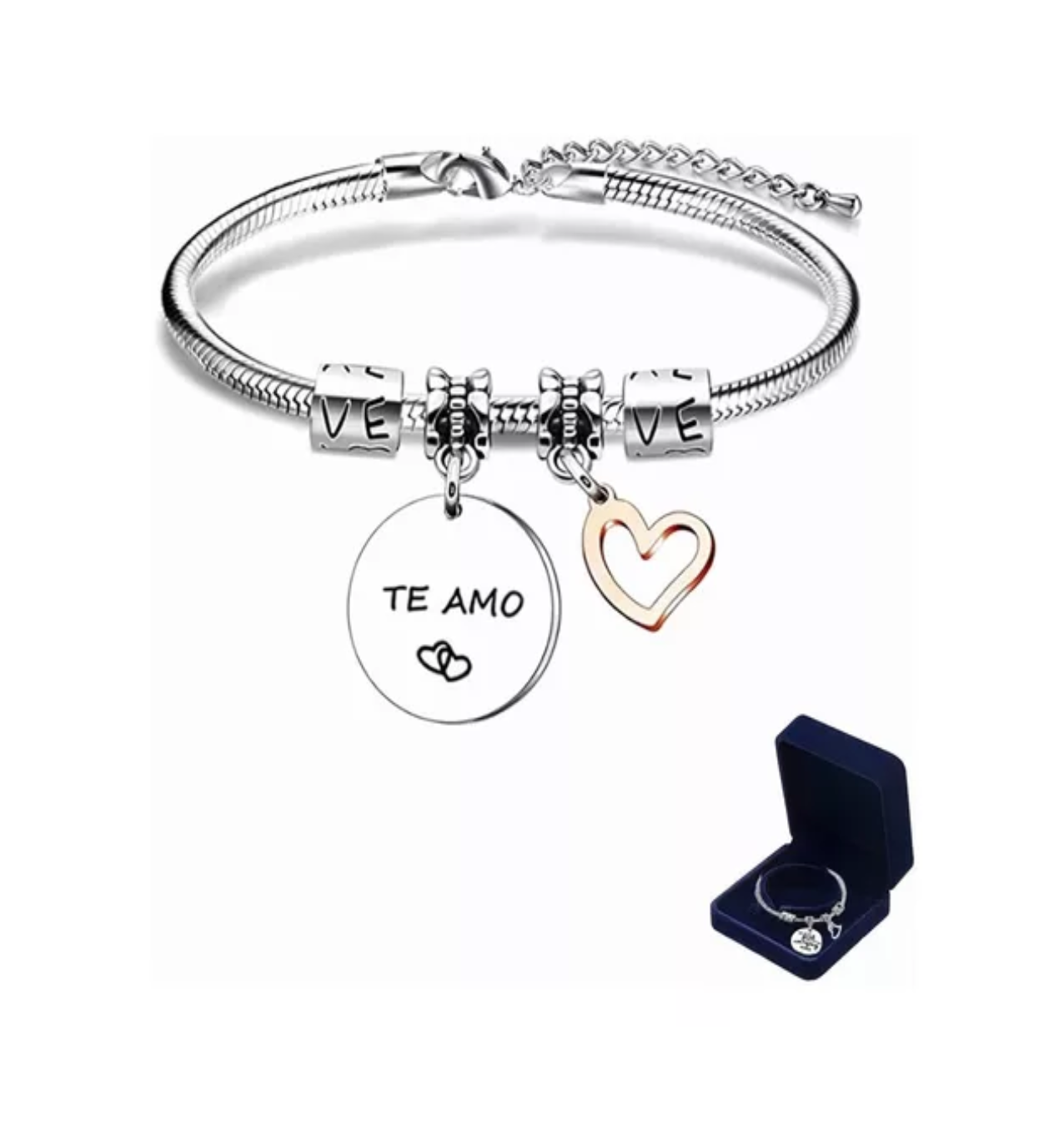 Pulsera para Mujer Ajustable Plateada