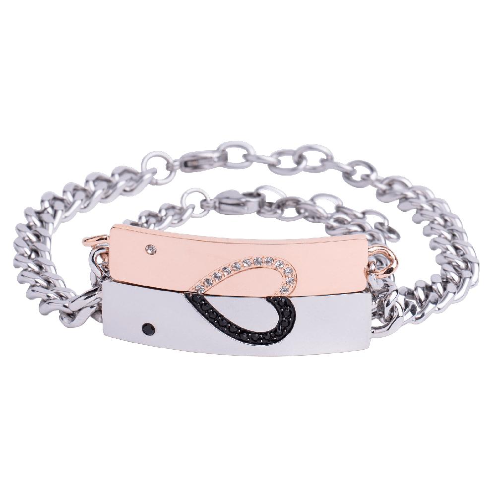 Pulseras Brazaletes Para Pareja De Corazón Luckyly, Modelo Cuore