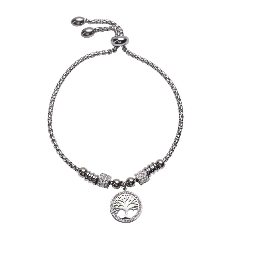 Foto 2 pulgar | Pulsera para Mujer Dije de Árbol de la Vida Luckyly, Modelo Pía Plata