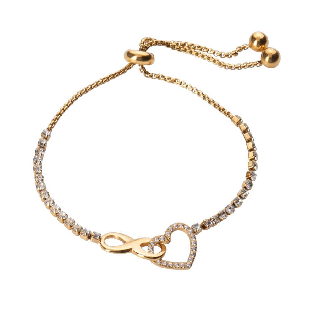 Pulsera para Mujer Dije de Corazón e Infinito Luckyly, Modelo Nia Oro $399