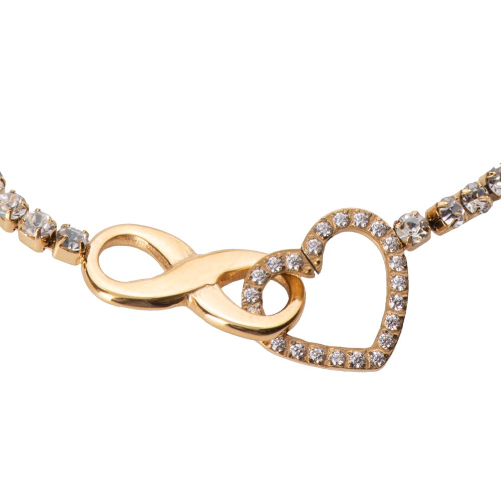 Foto 2 | Pulsera para Mujer Dije de Corazón e Infinito Luckyly, Modelo Nia Oro