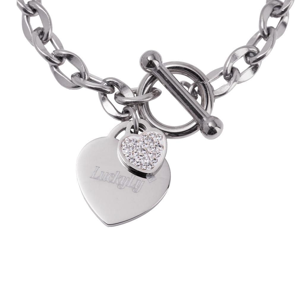 Foto 2 | Pulsera Mujer con Dijes de Corazón Luckyly, Modelo Uma Plata