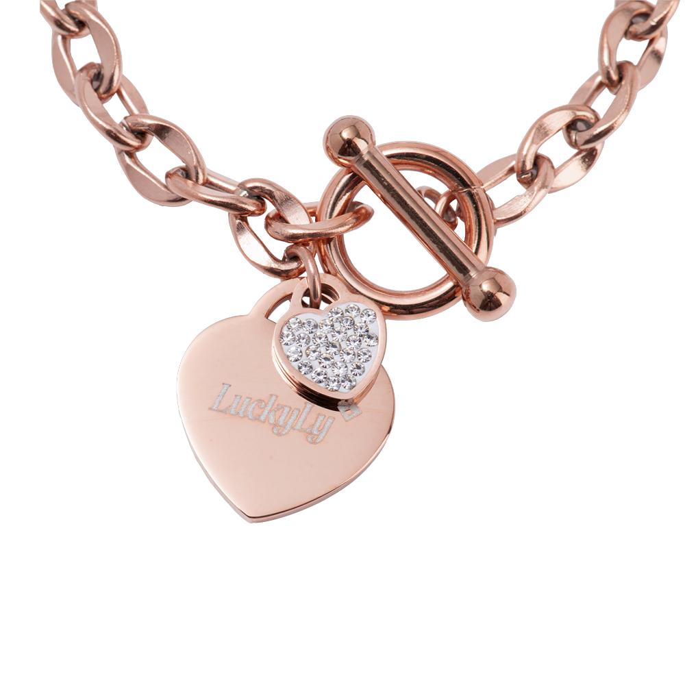 Foto 3 pulgar | Pulsera para Mujer Luckyly con Dijes de Corazón Uma