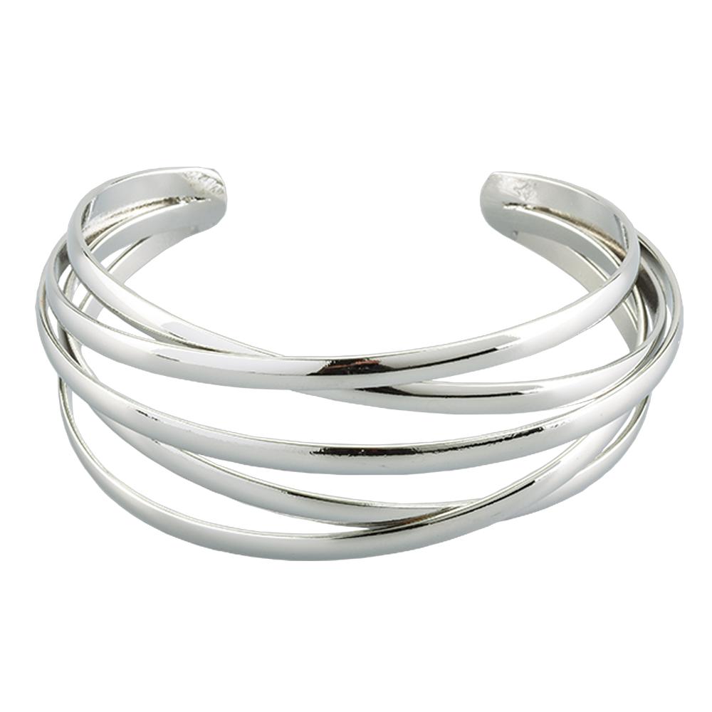 Pulsera Estilo Brazalete LuckyLy Corinne Plateada para Mujer