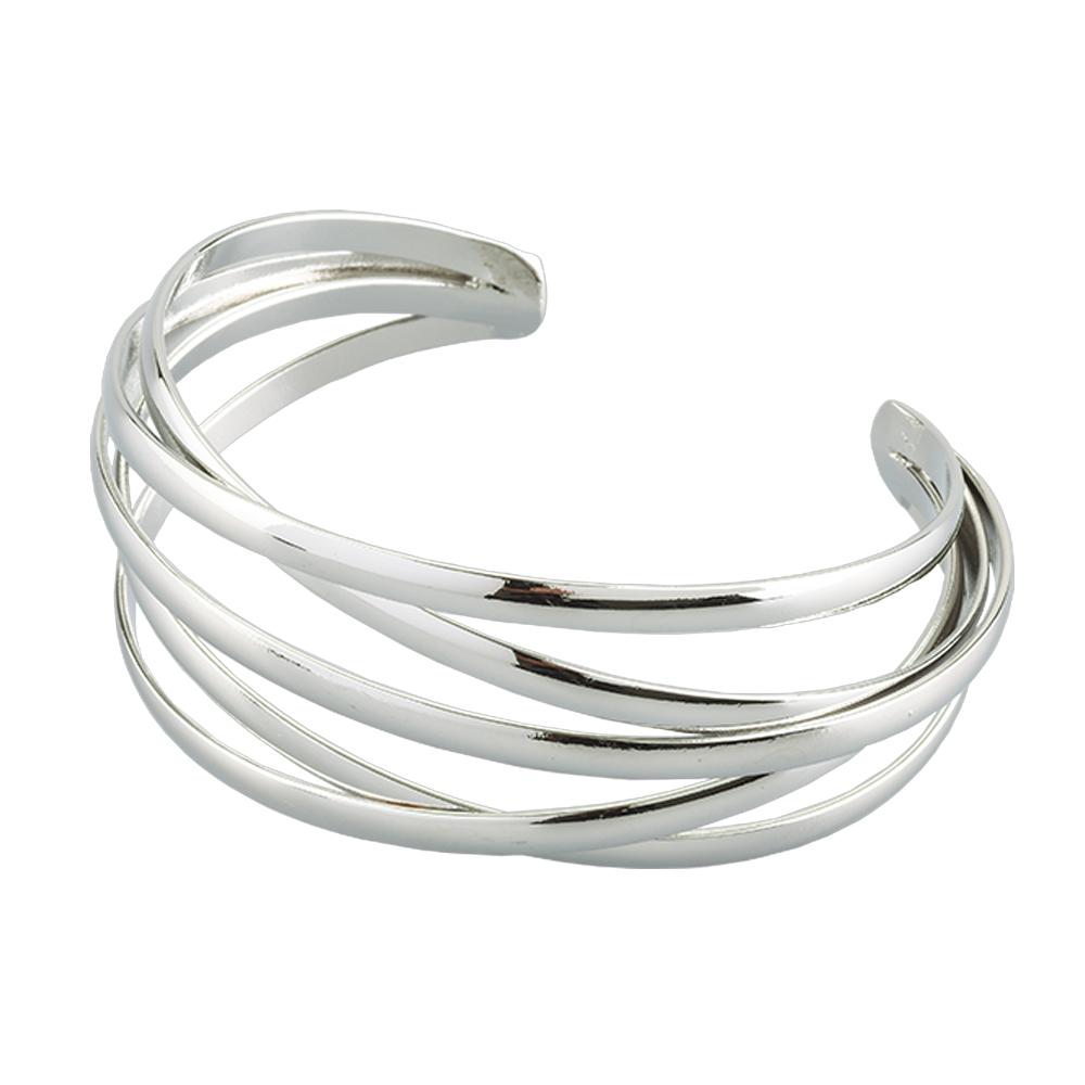 Foto 2 | Pulsera Estilo Brazalete LuckyLy Corinne Plateada para Mujer