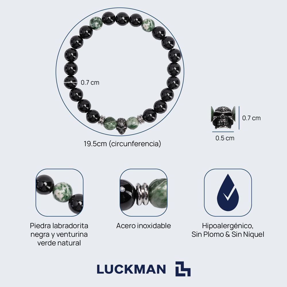 Foto 5 pulgar | Pulsera Con Piedras Naturales Luckyly Modelo Remy