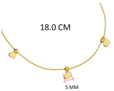 Foto 5 | Pulsera de Corazones Horoz de Oro 10k