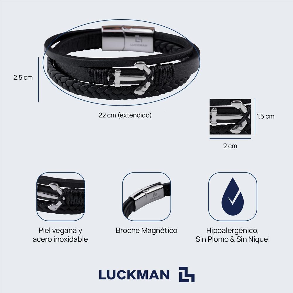 Foto 7 pulgar | Pulsera de Ancla Luckman Liam para Hombre