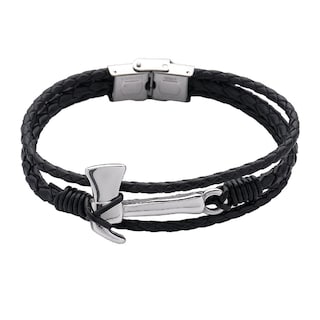 Foto 1 | Pulsera con Dije de Hacha de Piel Vegana Luckman Modelo Xavi de Hombre