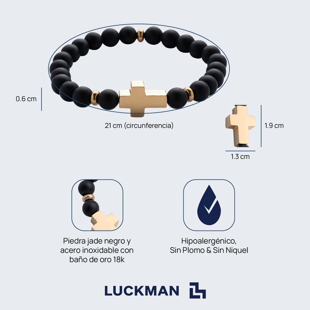 Foto 4 | Pulsera de Cruz Jade Luckman Ezra