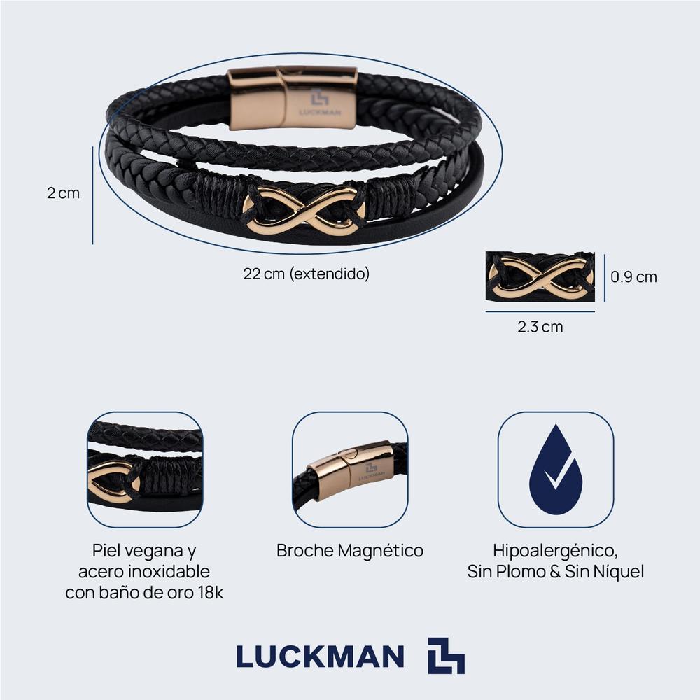 Foto 7 pulgar | Pulsera de Infinito Luckman Félix para Hombre