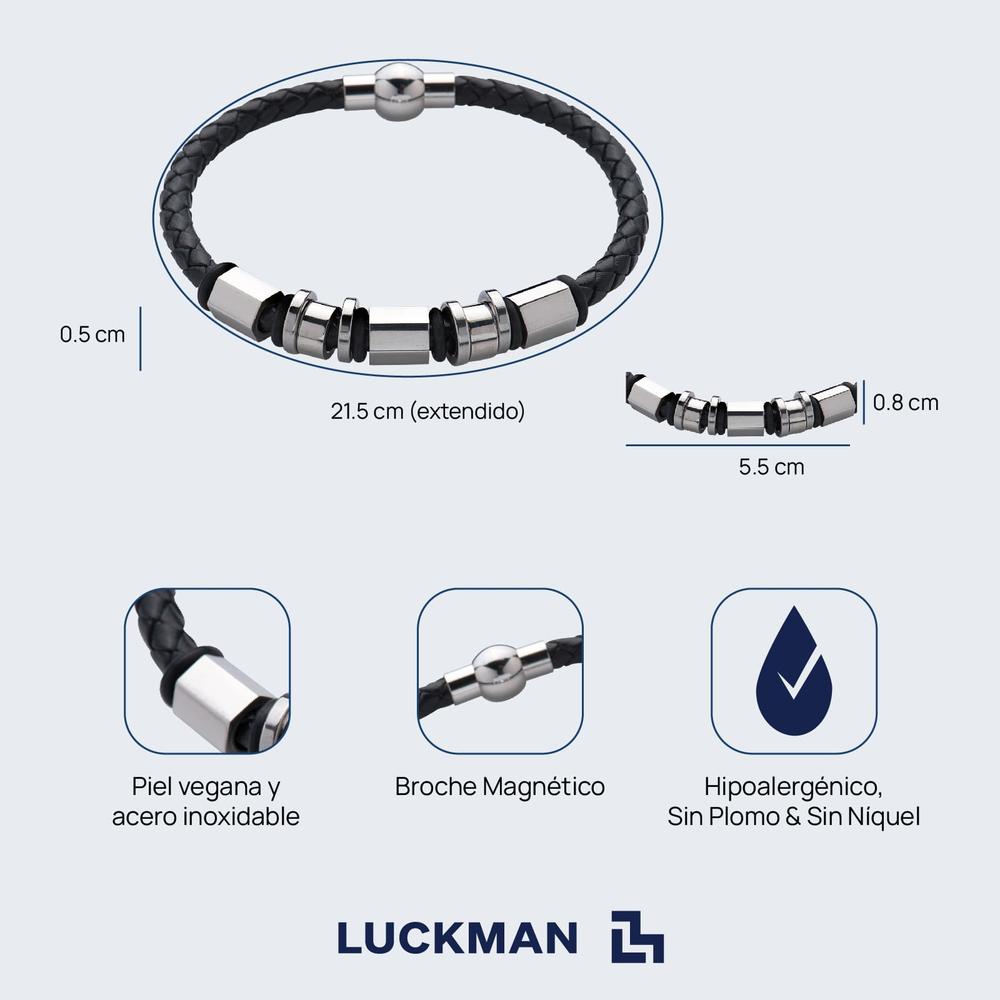 Foto 5 | Brazalete Piel Vegana Luckman Modelo Ryder para Hombre