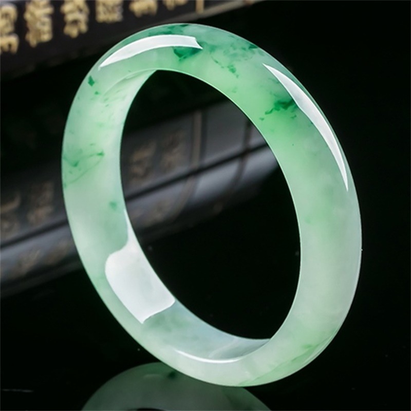 Foto 3 pulgar | Venta Internacional-pulsera De Jade Birmana De Grado A Con Flor Glutinosa De Hielo, 20 Mm