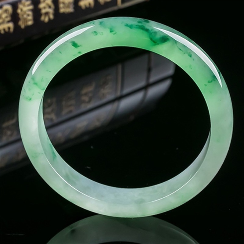 Foto 4 pulgar | Venta Internacional-pulsera De Jade Birmana De Grado A Con Flor Glutinosa De Hielo, 20 Mm