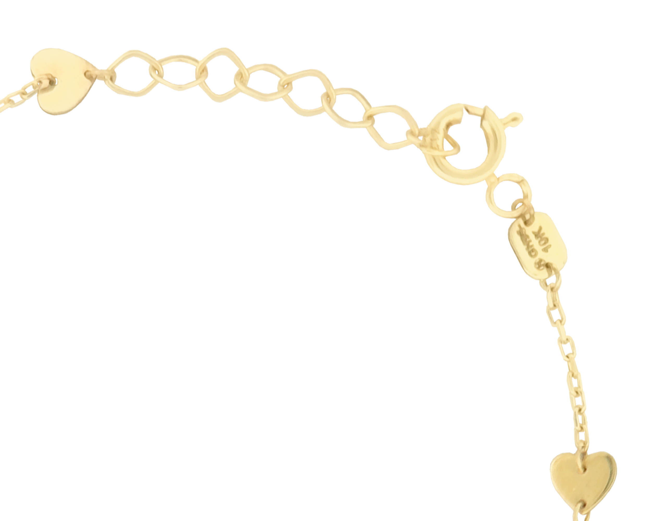 Foto 4 pulgar | Pulsera de Corazones Lisos Oro 10k Horoz Ci187