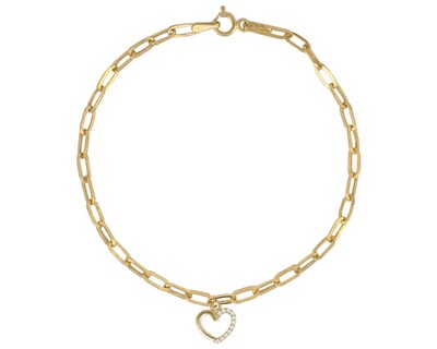 Foto 1 | Pulsera Colguije Corazón Circonias 18cm Horoz 10k Ci216