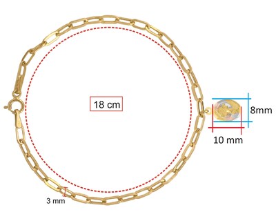 Foto 5 | Pulsera Colguije Divino Niño 18 cm Horoz 10k Ci220