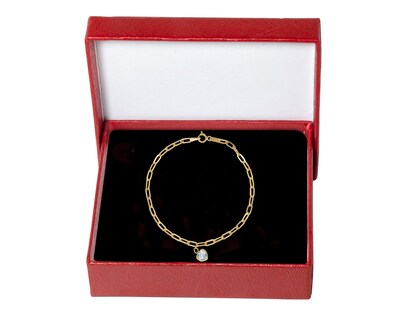 Foto 3 | Pulsera Colguije Corazón Blanco 18cm Horoz 10k Ci213