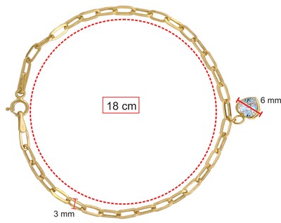 Foto 4 | Pulsera Colguije Corazón Blanco 18cm Horoz 10k Ci213