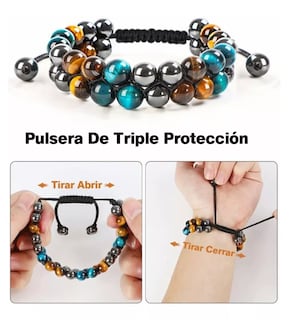 Foto 3 | Pulsera Buena Suerte Joyeria Obsidiana Hematita Ojo De Tigre