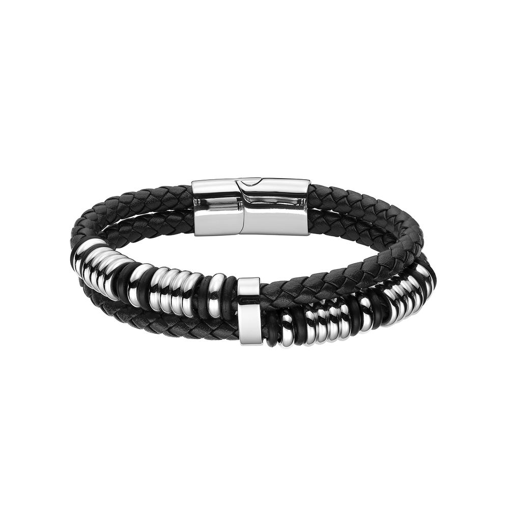 Pulsera Enso Piel Genuina Para Hombre Emb145bl Color Azul