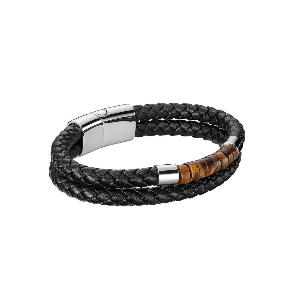 Foto 3 pulgar | Pulsera Enso Piel Genuina Para Hombre Emb146b Color Negro