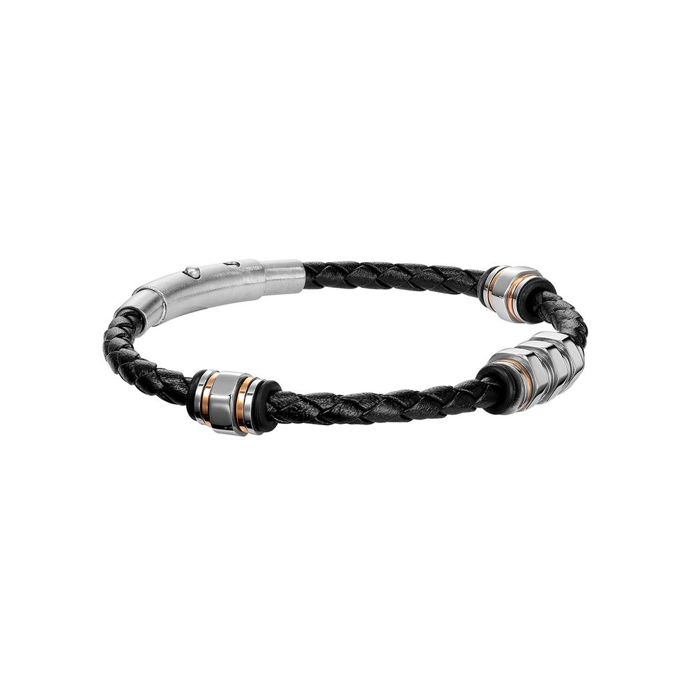 Foto 2 | Pulsera Enso Piel Genuina Para Hombre Emb149b Color Negro