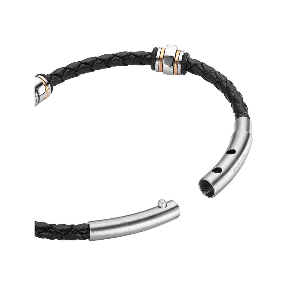 Foto 4 pulgar | Pulsera Enso Piel Genuina Para Hombre Emb149b Color Negro