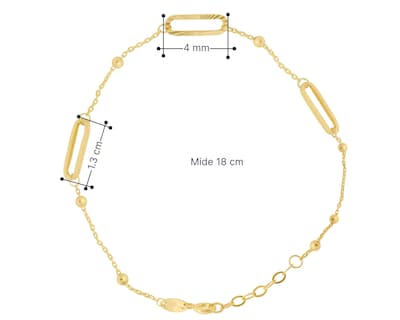 Foto 5 | Pulsera 3 Ovalos 17cm Horoz 10k Ci271