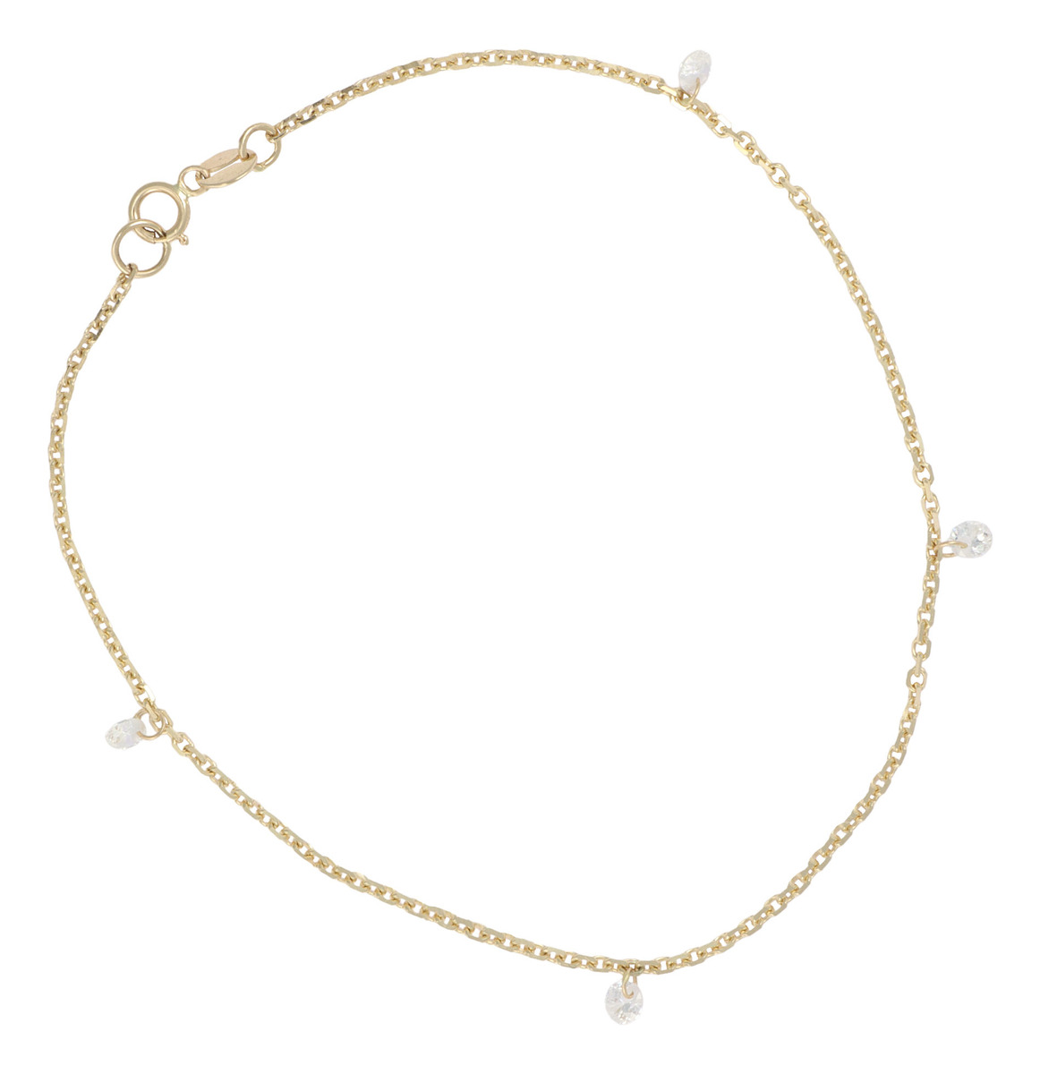 Foto 2 pulgar | Pulsera Para Mujer De Oro De 14k Con Piedra De 18cm