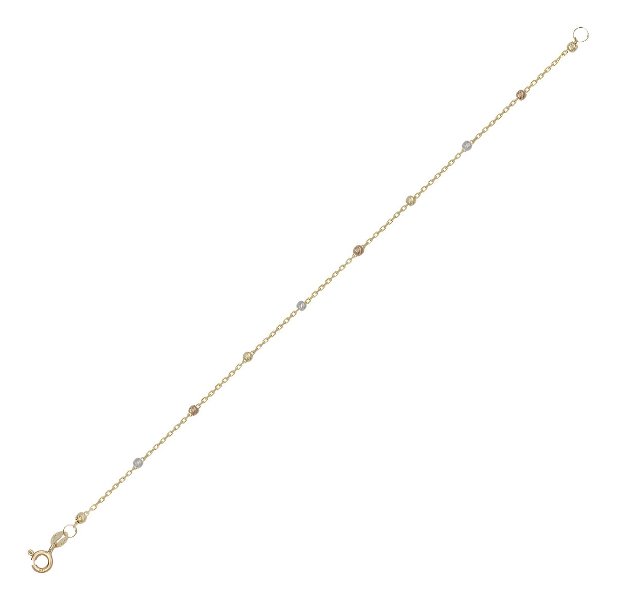 Esclava Viviana De Oro De 10k De 24 Cm Con Bola 2.5mm $2,399