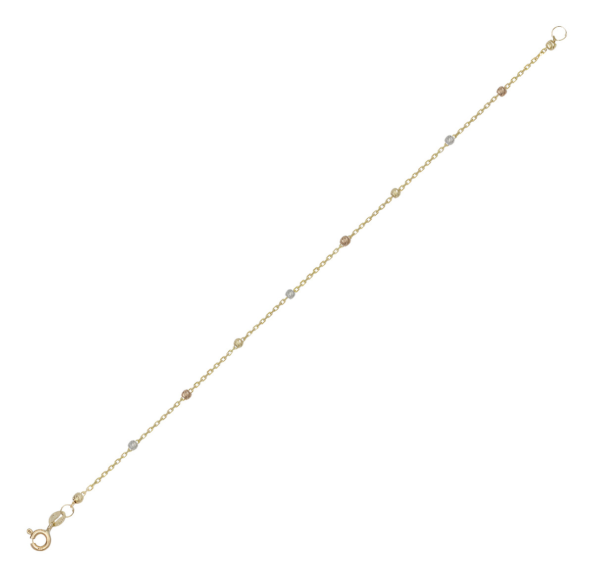 Esclava Viviana De Oro De 10k De 24 Cm Con Bola 2.5mm