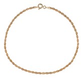 Pulso Torsal Hueco de Oro Italiano 10k Calibre 2mm 18 cm