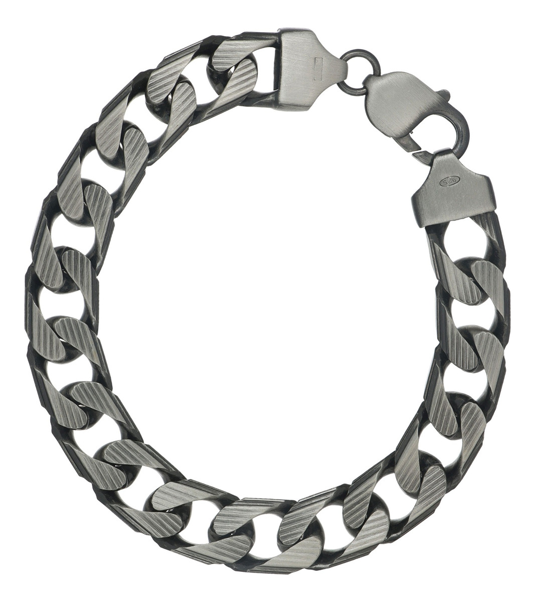 Pulsera De Plata 925 Cubana 20cm Calibre 10.7mm Italiana