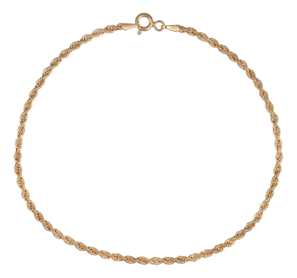 Foto 2 pulgar | Pulsera De Oro Torsal Hueco 10k Calibre 2mm 21.5 Cm Unisex