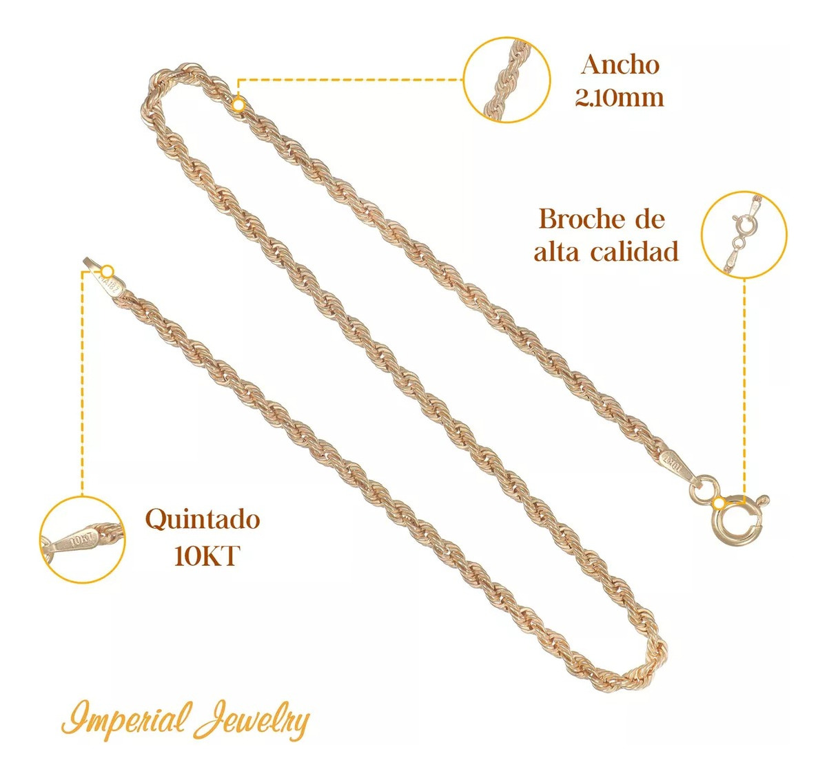 Foto 5 pulgar | Pulsera De Oro Torsal Hueco 10k Calibre 2mm 21.5 Cm Unisex