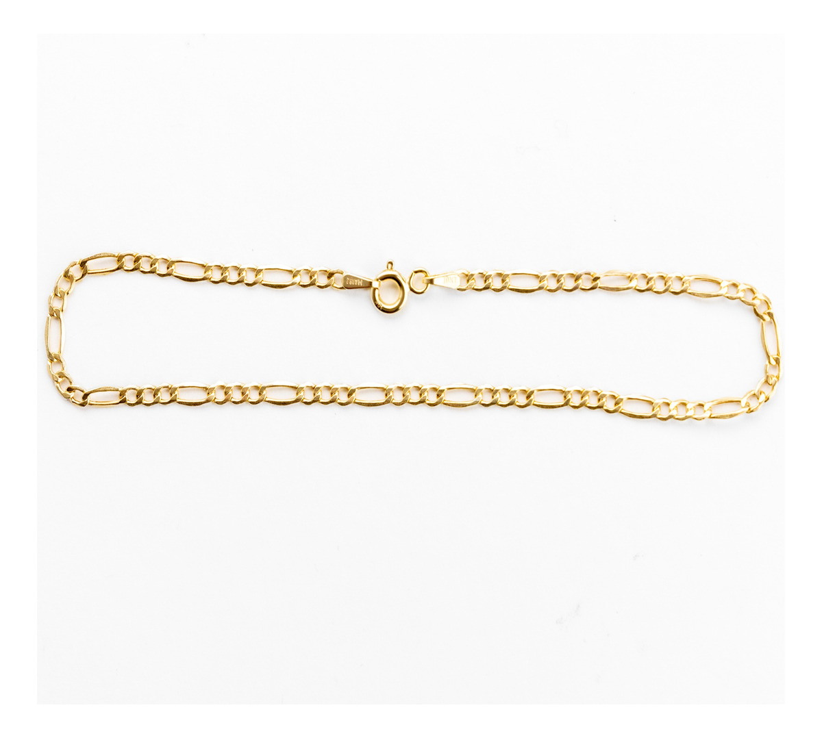 Foto 5 | Pulsera Italiana Figaro Hueca de 10 Quilates 2.6 mm 21.5 Cm