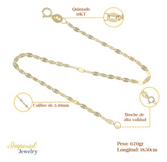 Foto 3 | Pulsera de Oro de 10k de 18.5 cm