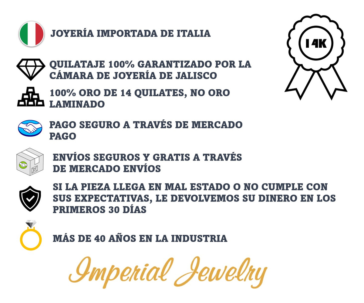 Foto 7 pulgar | Pulsera Italiana de Oro 14k