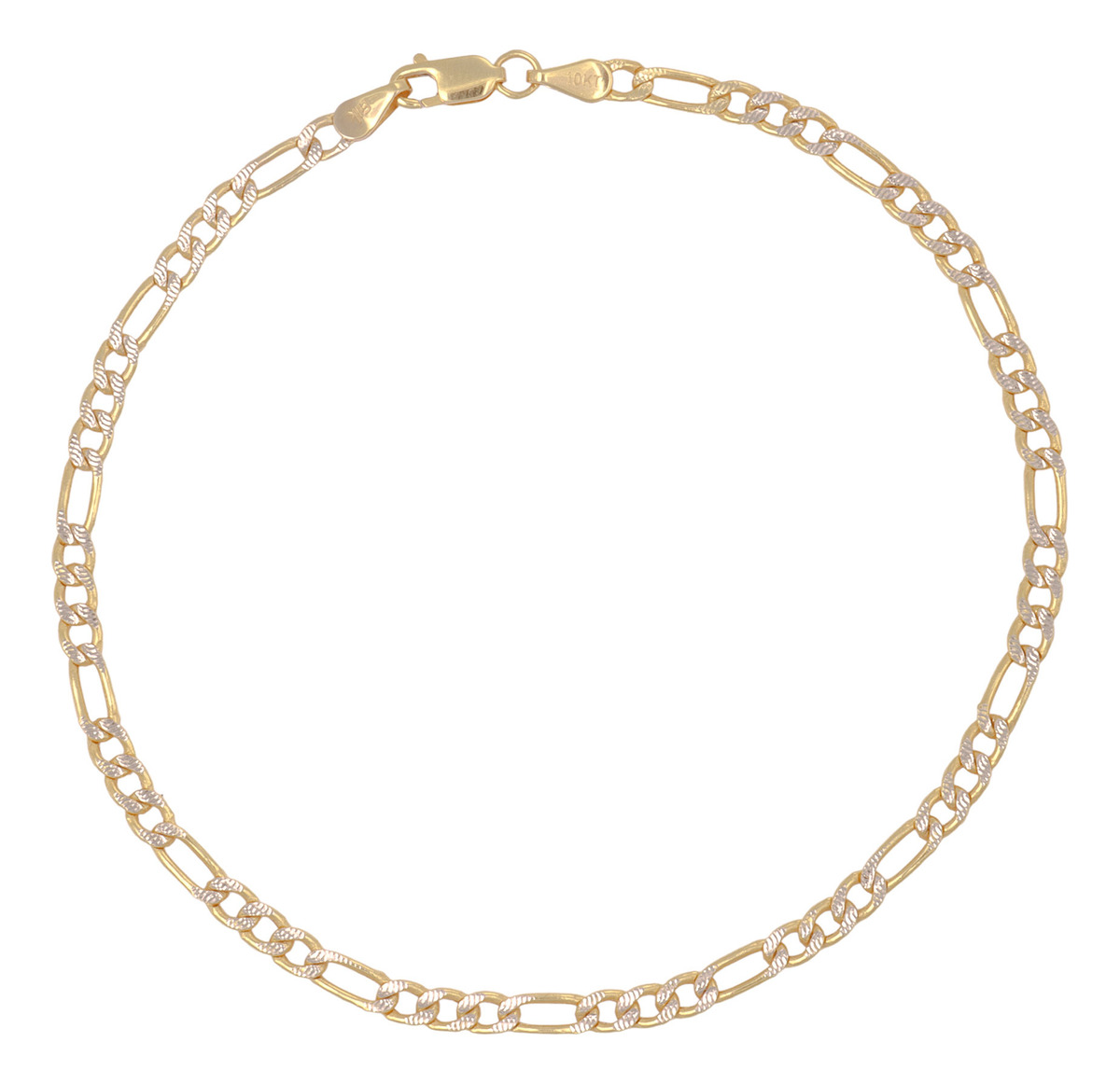 Foto 1 | Pulsera Italiana Figaro Pave 10 Quilates 18.5 Cm