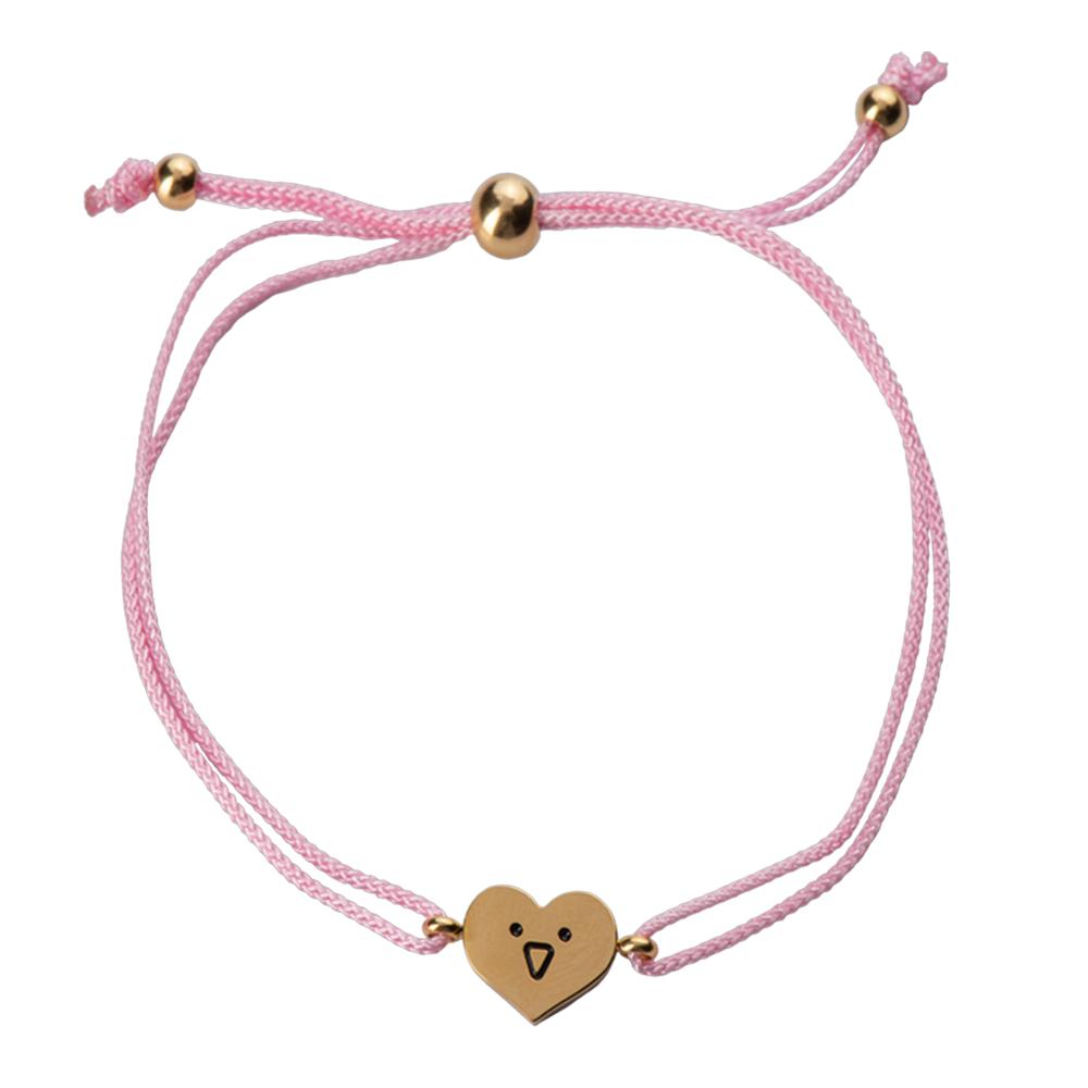 Pulseras Niña Acero Inoxidable Baño Oro 18k Regalos Luckyly Lila Corazón