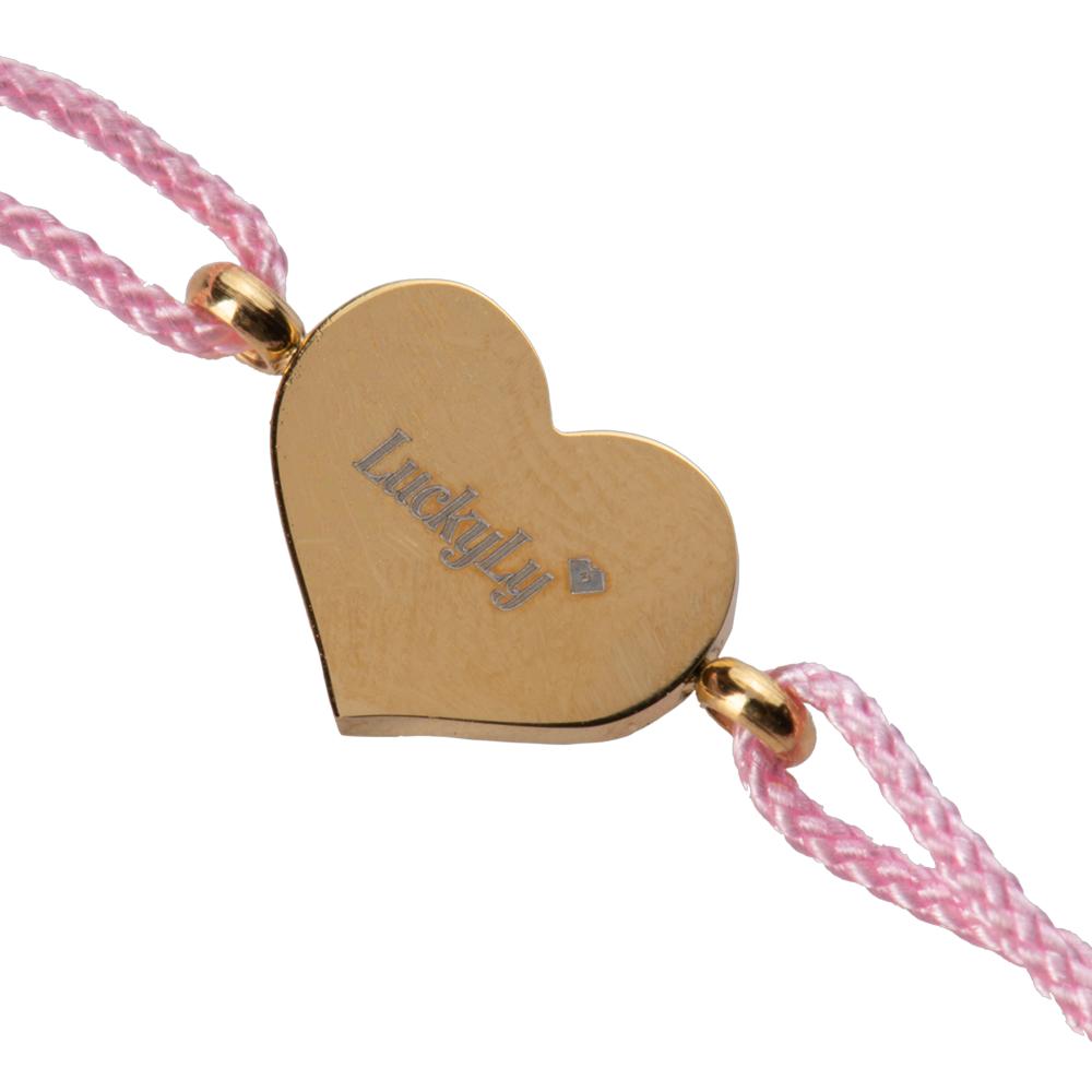 Foto 4 | Pulseras Niña Acero Inoxidable Baño Oro 18k Regalos Luckyly Lila Corazón