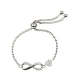 Pulsera Mujer Corazón Infinito Zirconia Regalo Novia Luckyly Angie Oro